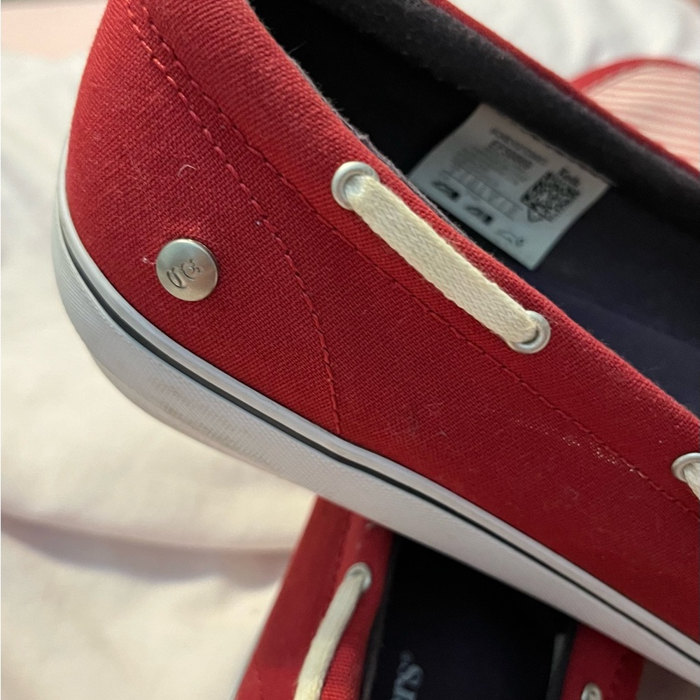 Grasshoppers Red and White Striped Women's loafers - Picture 3 of 3